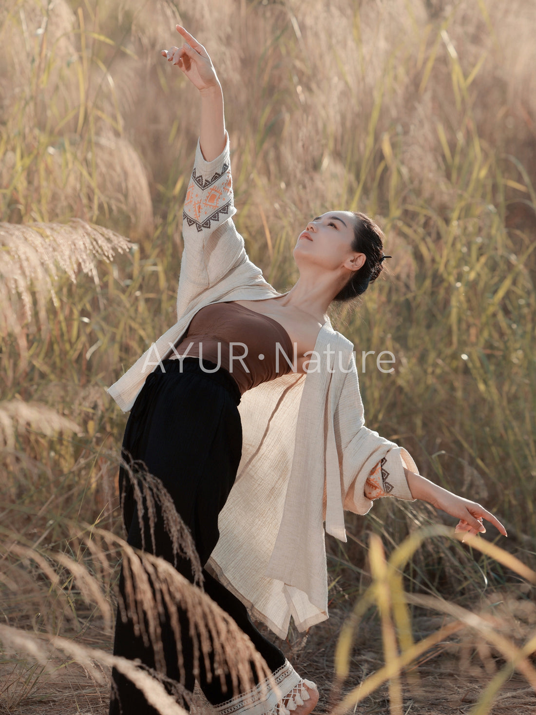 Natural Blend Open-Front Boho Cover-Up