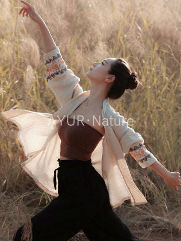 Natural Blend Open-Front Boho Cover-Up