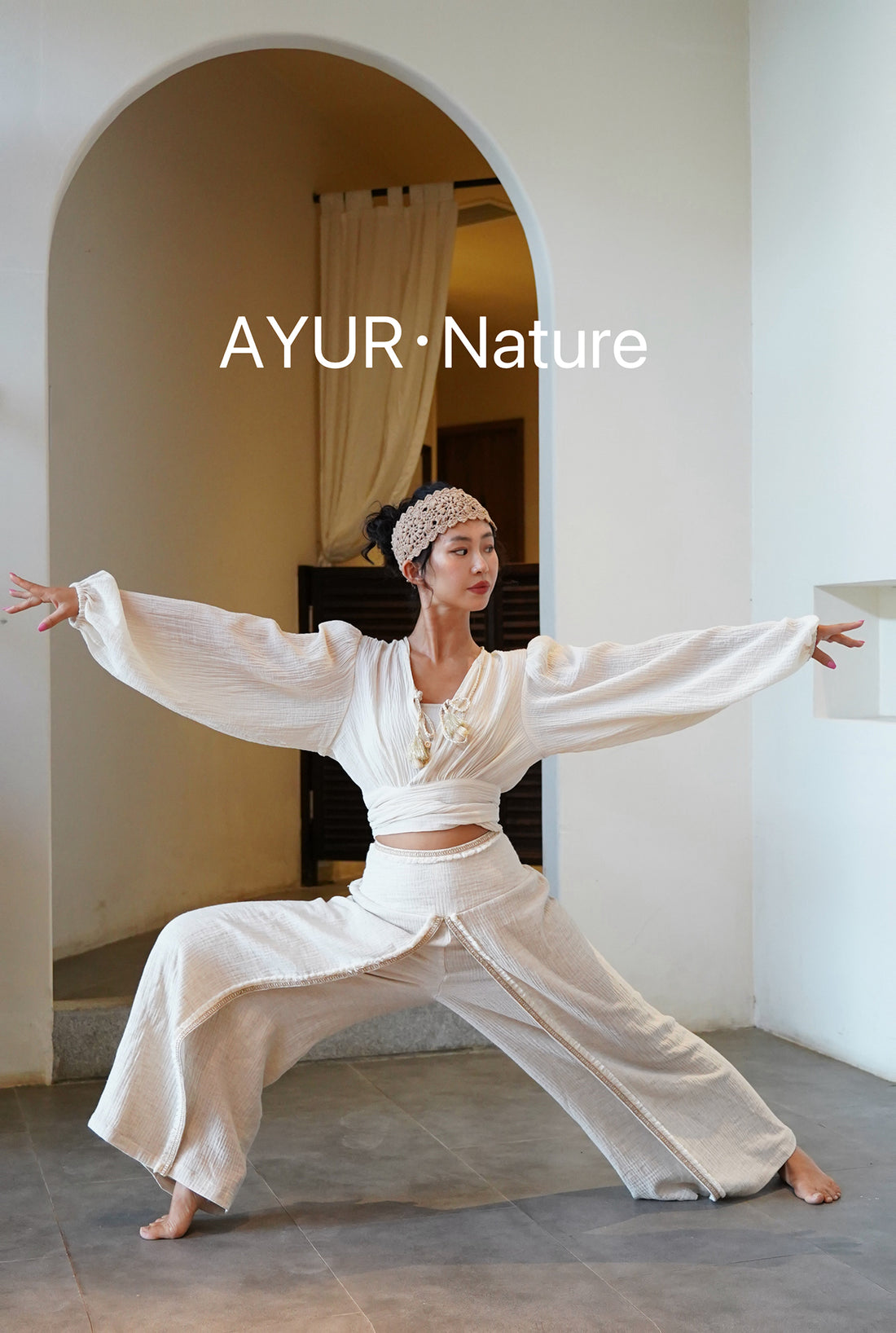 Muslin Cotton Balloon Sleeve Wrap Top